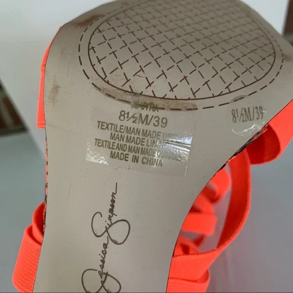 Jessica Simpson Women’s Jyra Pink High Heel Evening Cage Sandals US 8.5 M MINT - Picture 6 of 9